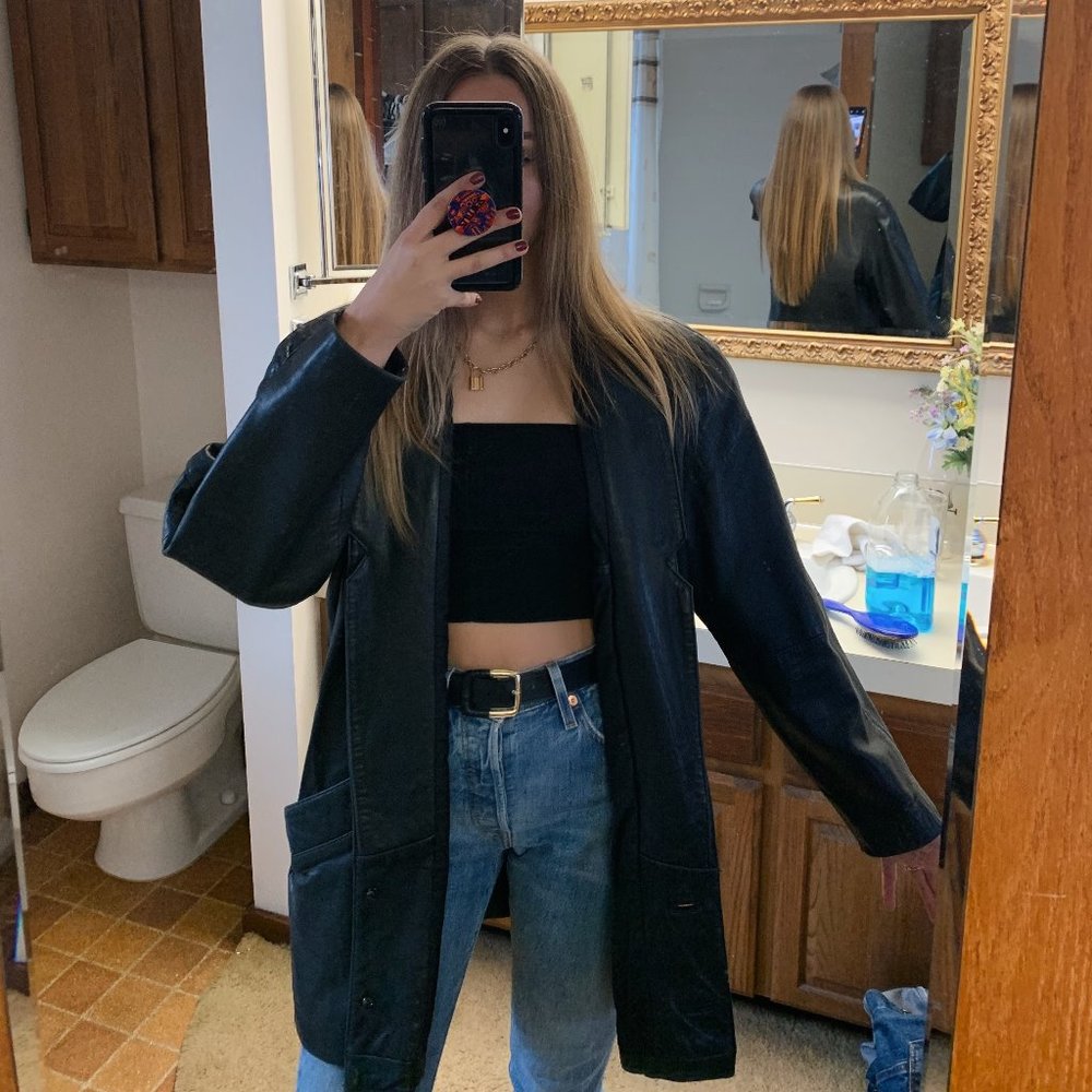 REAL BLACK LEATHER JACKET